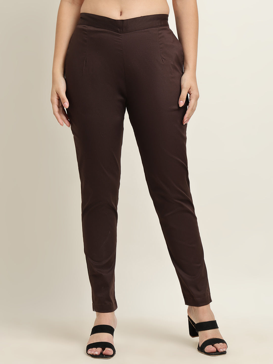 Women’s Brown 100% Cotton Bottom – Starchable, Comfort Fit | Beppi-Tippi