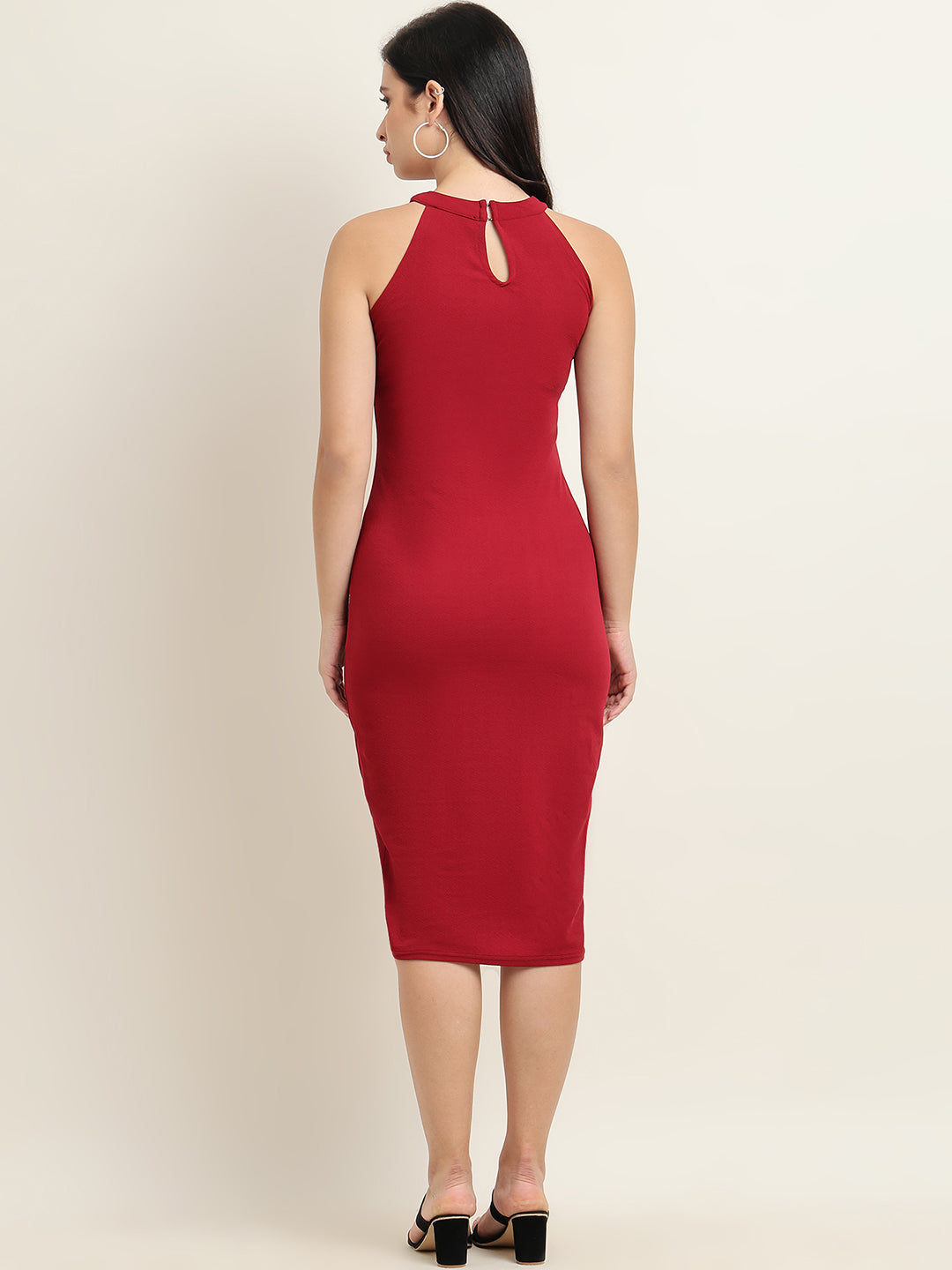 Women’s Red Slip Fit Dress – Velentino Knit Fabric | Beppi-Tippi