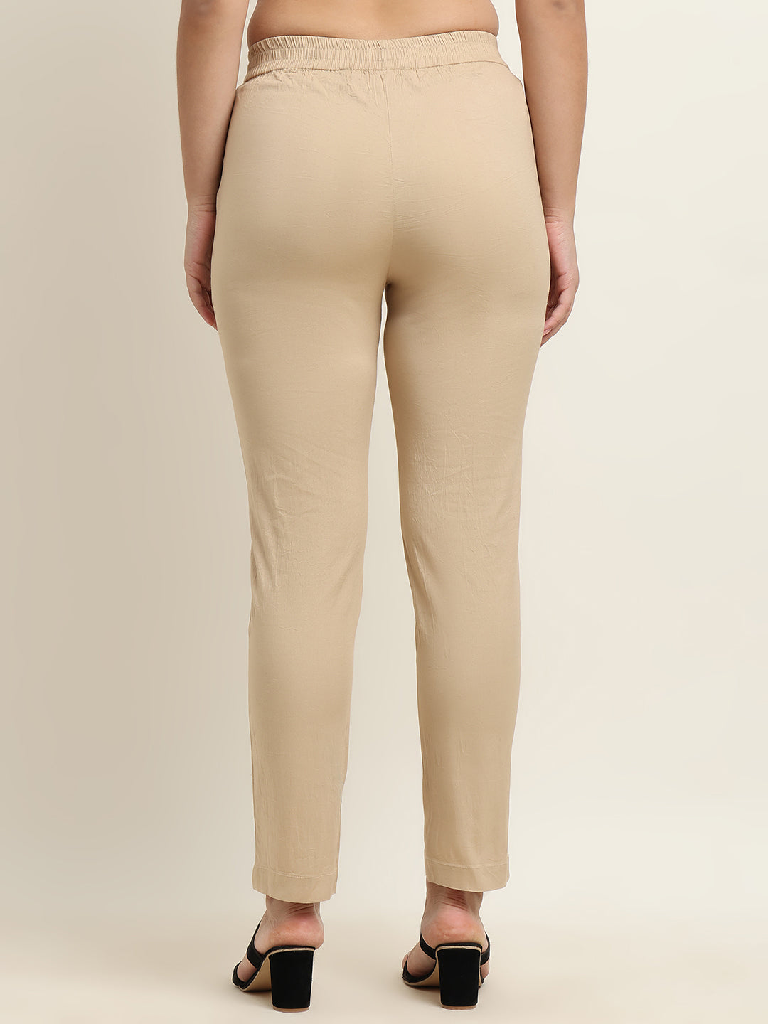 Women’s Beige 100% Cotton Bottom – Starchable, Comfort Fit | Beppi-Tippi