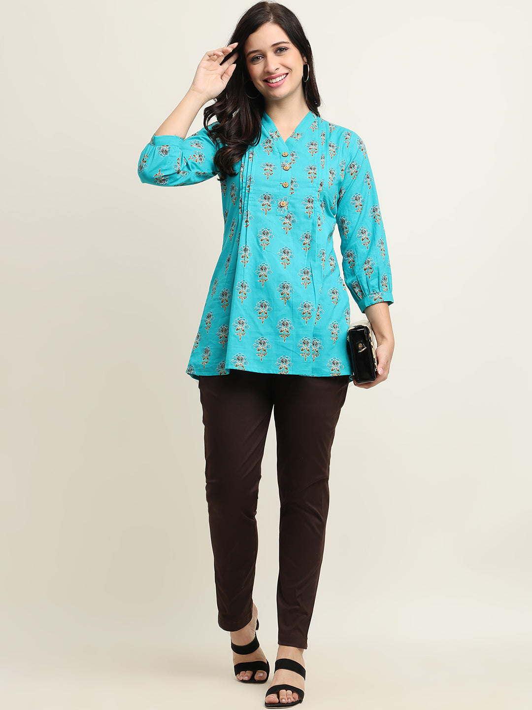 Women’s Brown 100% Cotton Bottom – Starchable, Comfort Fit | Beppi-Tippi