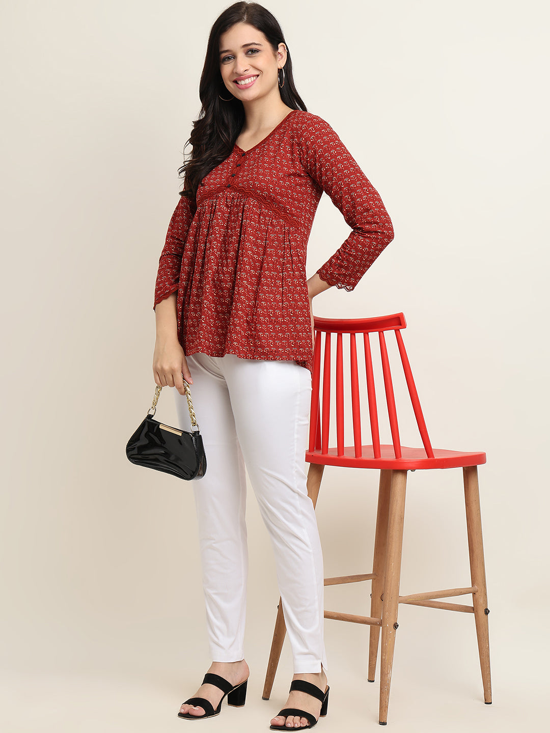 Women’s White 100% Cotton Bottom – Starchable, Comfort Fit | Beppi-Tippi