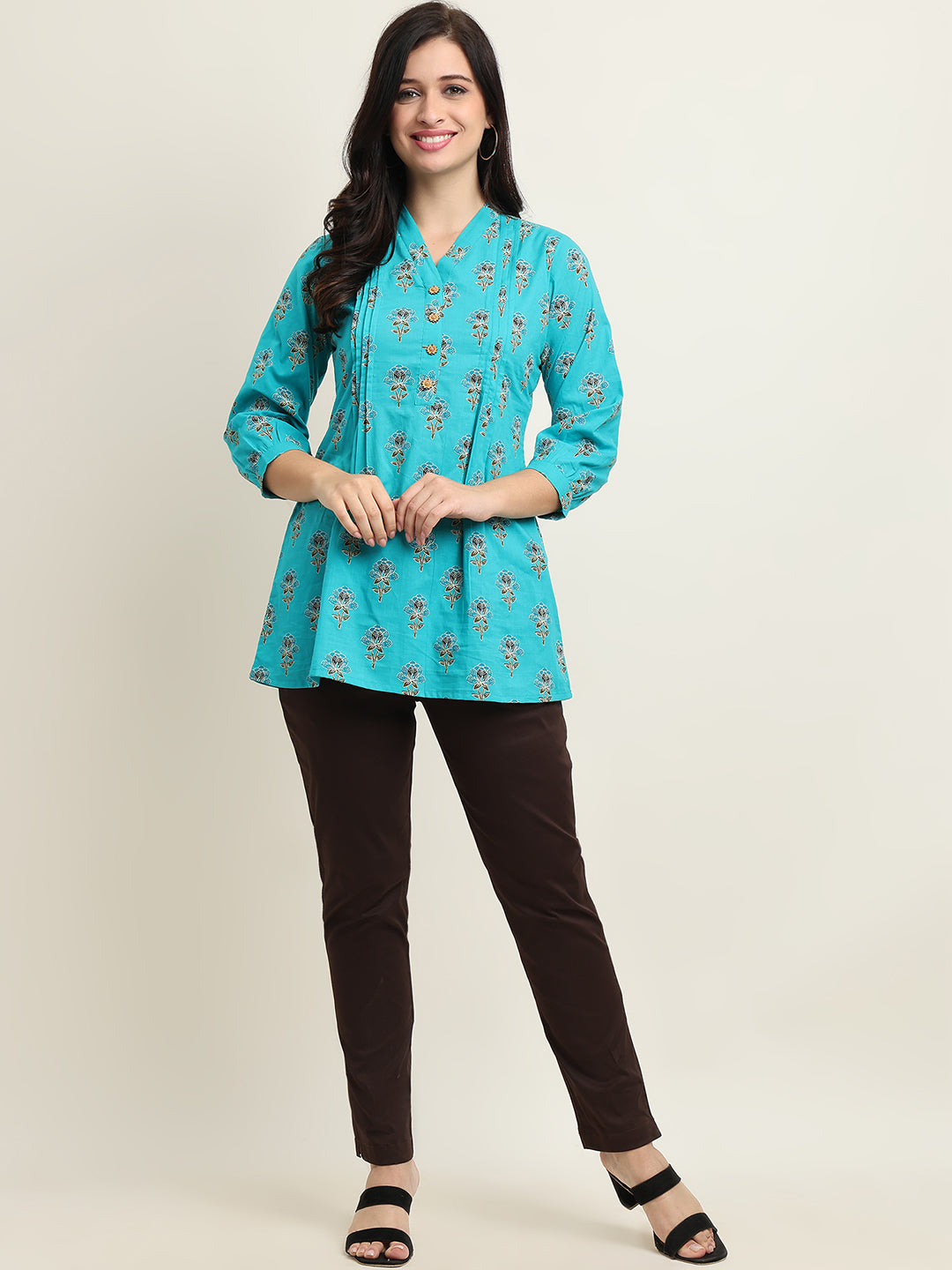 Women’s Brown 100% Cotton Bottom – Starchable, Comfort Fit | Beppi-Tippi