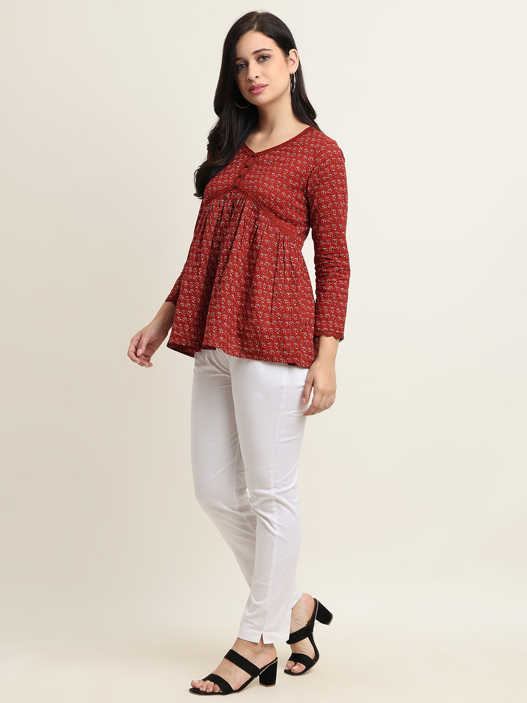 Women’s White 100% Cotton Bottom – Starchable, Comfort Fit | Beppi-Tippi