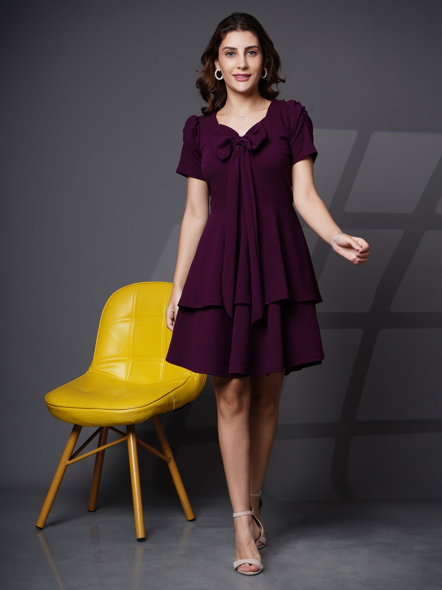 Woman layered dress Purple