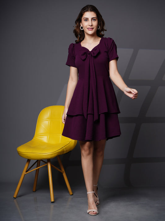 Woman layered dress Purple