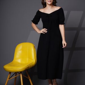 Bardot Noir Midi